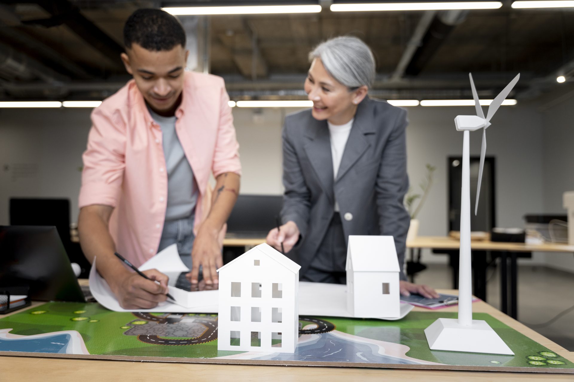 Collaborative design session indoors